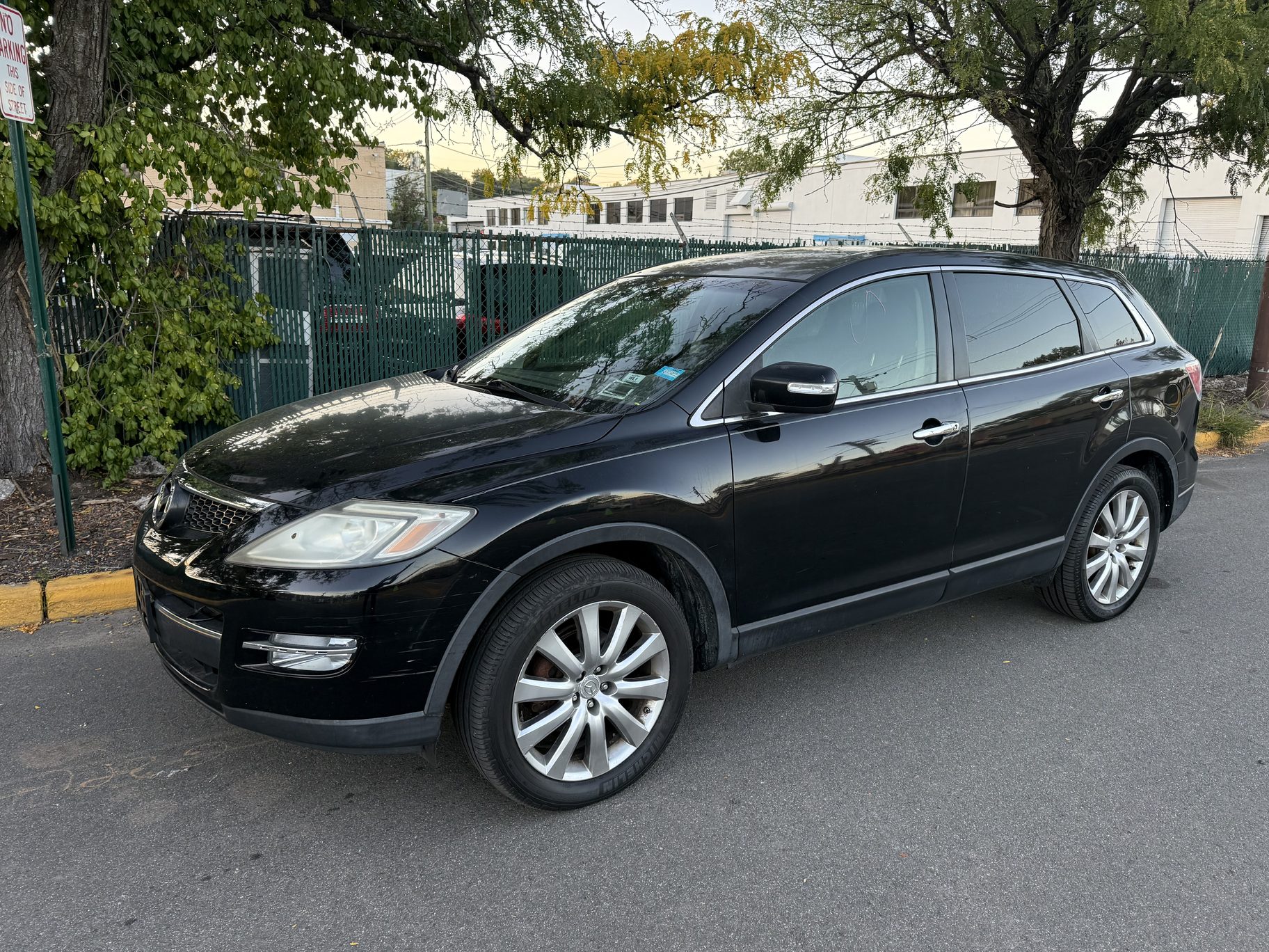 Black 2008 Mazda CX-9 Grand Touring front angle
