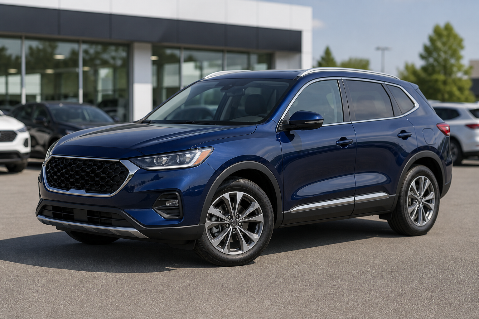 Dark blue late-model compact SUV